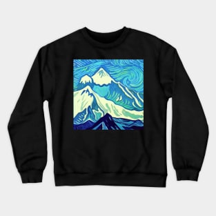 Mount Everest, Vincent van Gogh style Crewneck Sweatshirt